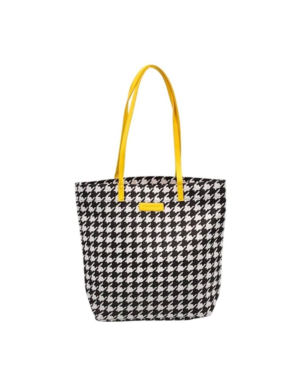 Vera Bradley Hello Yellow Black & White Nylon Tote Bag